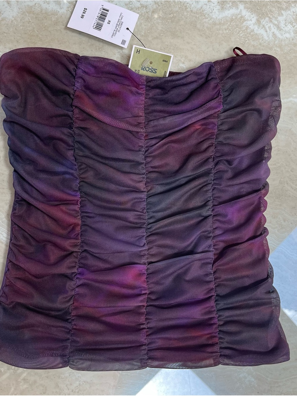 Cotton On Purple Mesh Satin Slip Top